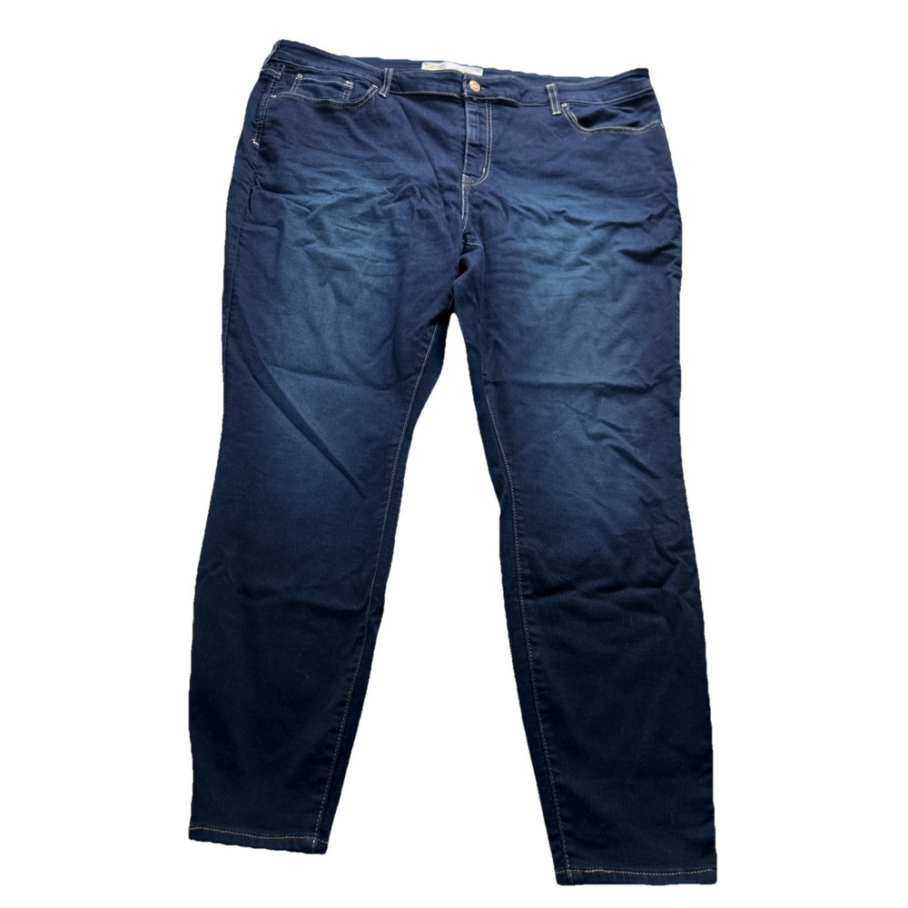Levi Signature Mid Rise Skinny Jeans 22m 42x28 Women’s Blue Tapered Leg